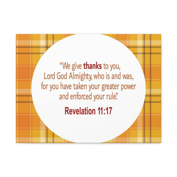 Scripture Sign Lord God Almighty Revelation 11:17 Bible Verse Canvas Christian